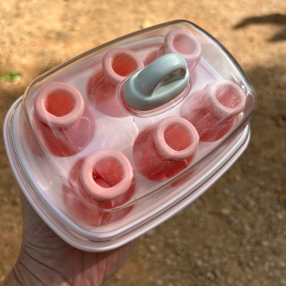 RARE VINTAGE LITTLE TIKES BEAUTY SALON VANITY HOT HAIR CURLER ROLLERS IN CASE